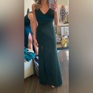 WINDSOR - Hunter green maxi formal dress